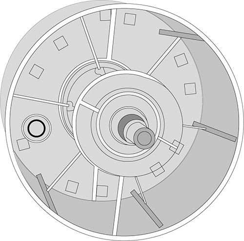 Schematische Darstellung eines Trocknungszylinders